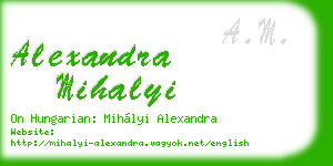 alexandra mihalyi business card