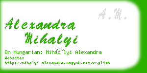 alexandra mihalyi business card